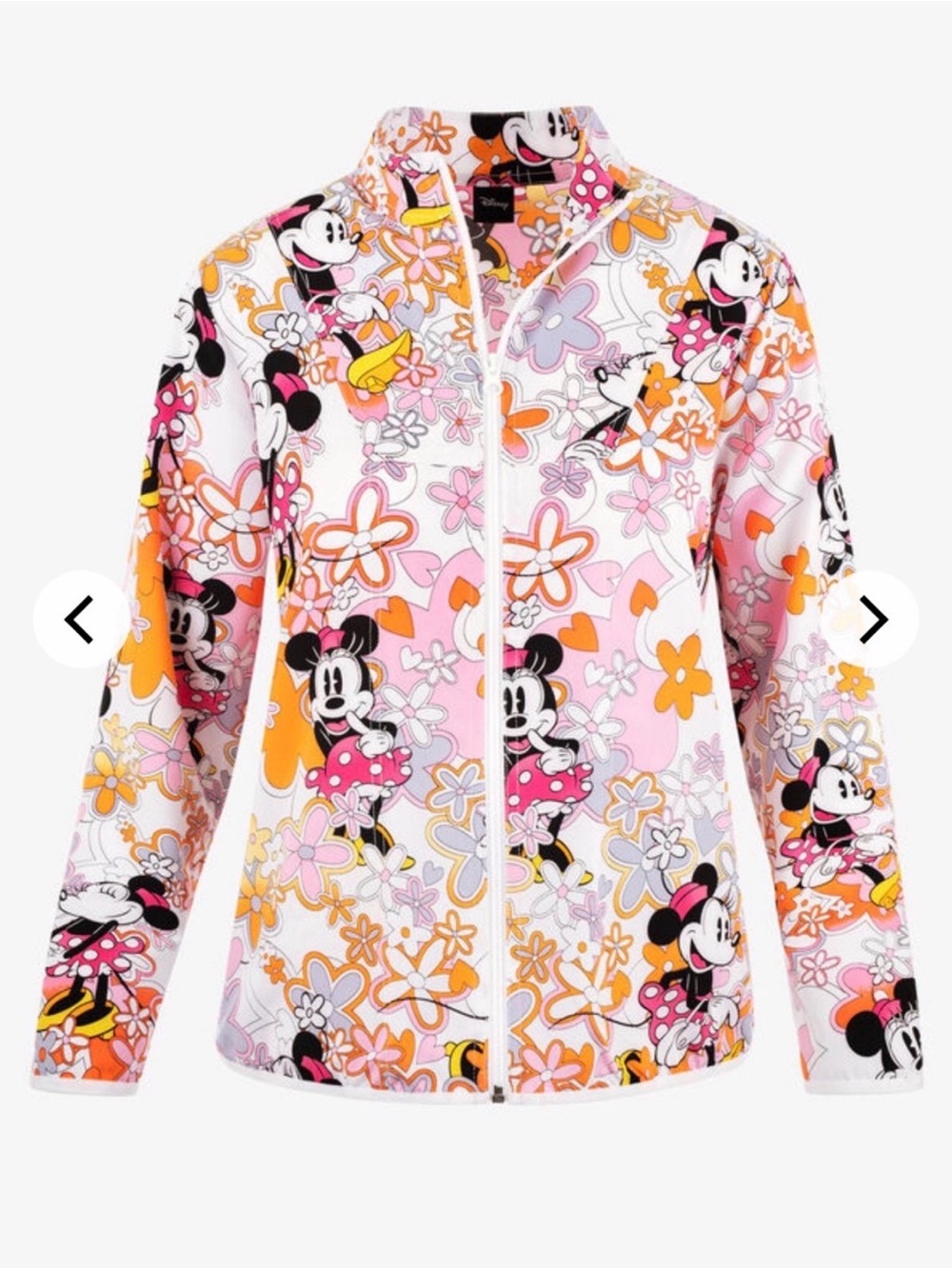 XL Disney Minnie Loves Flowers Scrubs Tooniforms Jacket